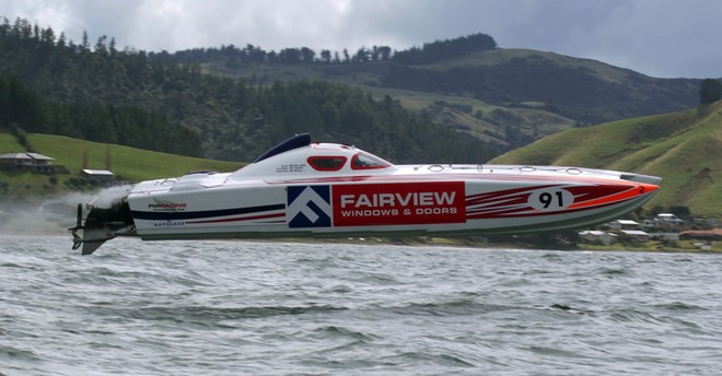 Fairview Windows and Doors flies at the 2009 Whitianga Festival of Speed © Cathy Vercoe LuvMyBoat.com http://www.luvmyboat.com